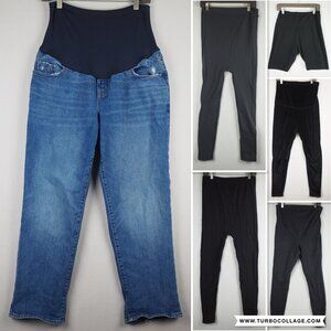 6 Pairs Maternity Leggings Jeans Shorts Lot